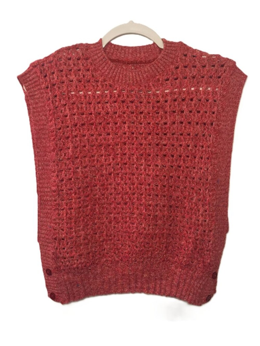 Retro Knit Vest with Buttons